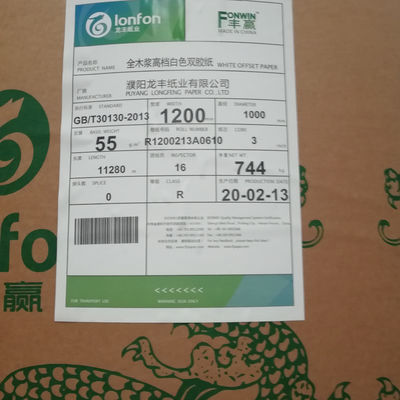 55-98 gm de papel de cultura/folha de papel não revestida/bolinhas Tamanho com 3 ou 4% de variação de grama