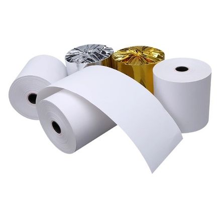 Rolos de papel térmico não revestidos para impressão rápida e duradoura de recibos nos supermercados