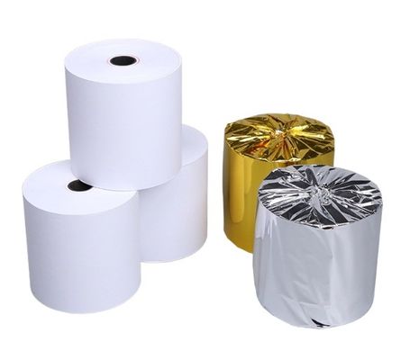 Impressão de papel térmico de 1 a 8 cores em rolos de papel 80X70 para máquinas de caixa registadora, revestimento não revestido