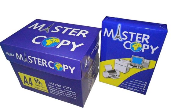 70g 75g 80g A4 Papel de cópia Jumbo Roll Material de pasta de papel misturado Gloss de superfície 45%