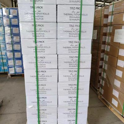Papel térmico de imagem azul-preto 45-70GSM Jumbo Roll para notas/fax/ATM na indústria
