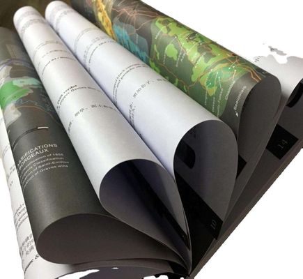 Papel de cartão de arte em rolos, revestido de dois lados C2S, compatível com impressão offset