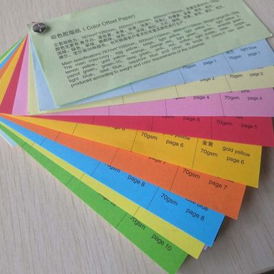 Papel de rastreamento 55-150 gm Cor Vermelha/Amarela/Verde/Pincada Papel Offset/Bond Livre de Madeira