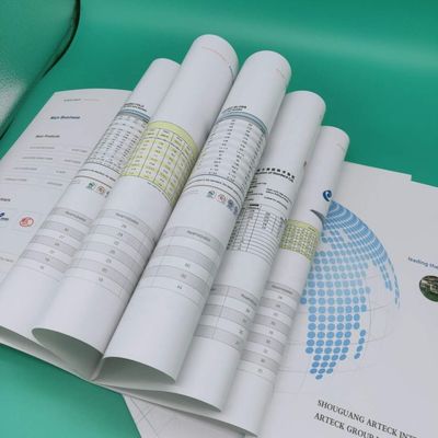 Cartão de arte de certificação de celulose química C2s 100% de celulose virgem revestida com papel em rolos