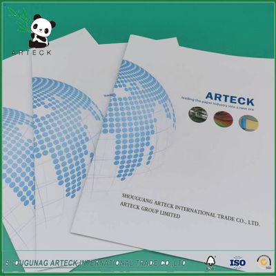 Cartão de arte de certificação de celulose química C2s 100% de celulose virgem revestida com papel em rolos