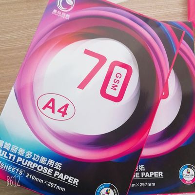 Papel de cópia A4 branco 75gm 80gm Fabricado em 100% de pasta de madeira virgem para escrita e cópia