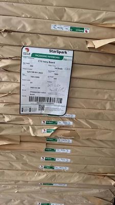 Impressão offset Compativel Pulpa de madeira Branco FBB C1S Papel de cartão de marfim para embalagens