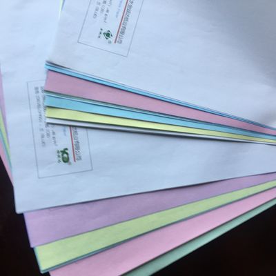 Papel de impressão contínua para computador sem carbono NCR 48g50g55g 100% pasta de madeira original