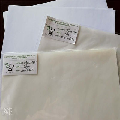 Impressão offset Papel sem madeira compatível com creme feito de celulose de madeira da fábrica Baiyun