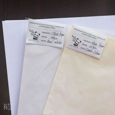 Papel offset sem revestimento de dois lados sem madeira com celulose de madeira virgem na melhor das hipóteses