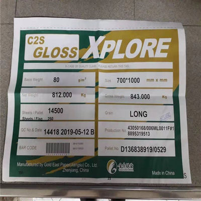 Impressão offset Compatível 80/90gsm C2S Art Paper Gloss para Impressão de Revista