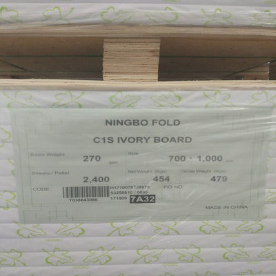 Tabela de marfim revestida com Ningbo Fold C1S 190-400gm para impressão a laser profissional