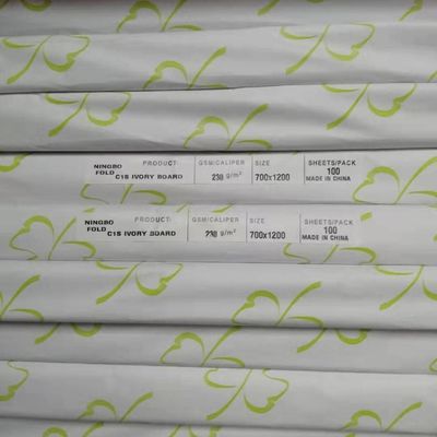 Tabela de marfim revestida com Ningbo Fold C1S 190-400gm para impressão a laser profissional