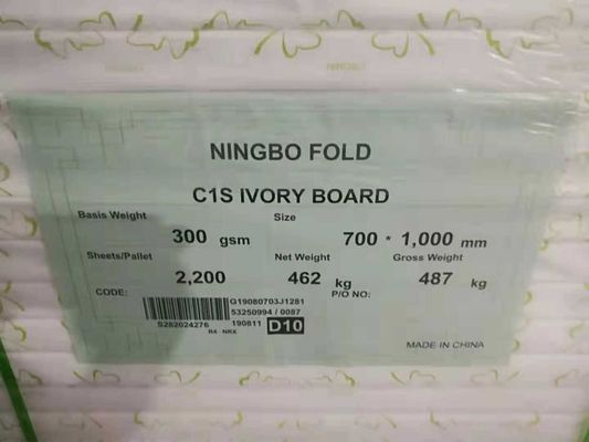 210/230/250/270/300/350gsm Ningbo Fold FBB/Ivory Board Perfeito para embalagens cosméticas